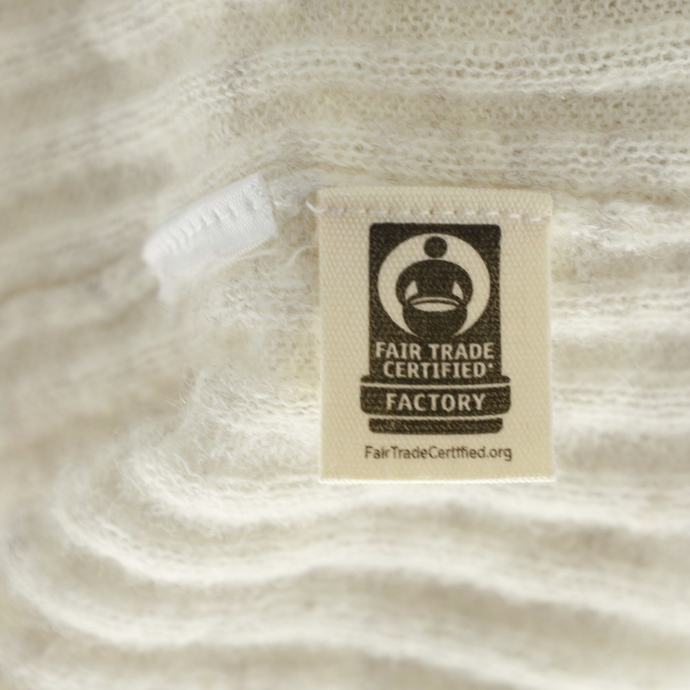 Madewell‎ Alpaca Blend Henley Sweater Ribbed Cream Medium Lightweight Slim Fit - Picture 8 of 8